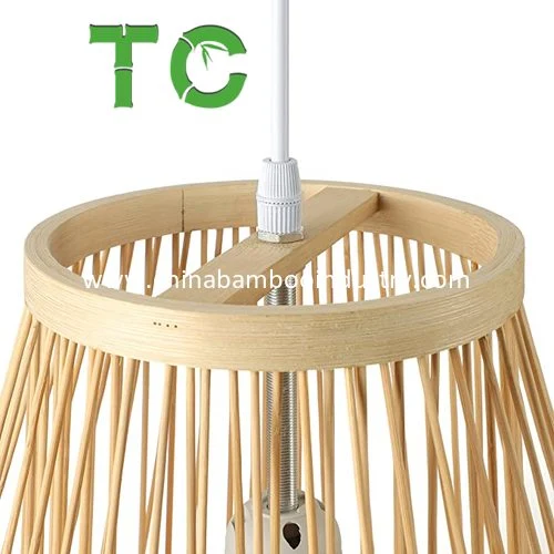 Bambú Hotselling colgante de luz colgantes colgantes accesorio de montaje a nivel de Iluminación lámpara de techo Rattan luz colgante