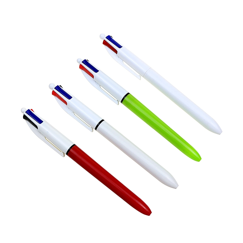 Promotional UV Coated Body 4 in 1 Plastic Ball Pen