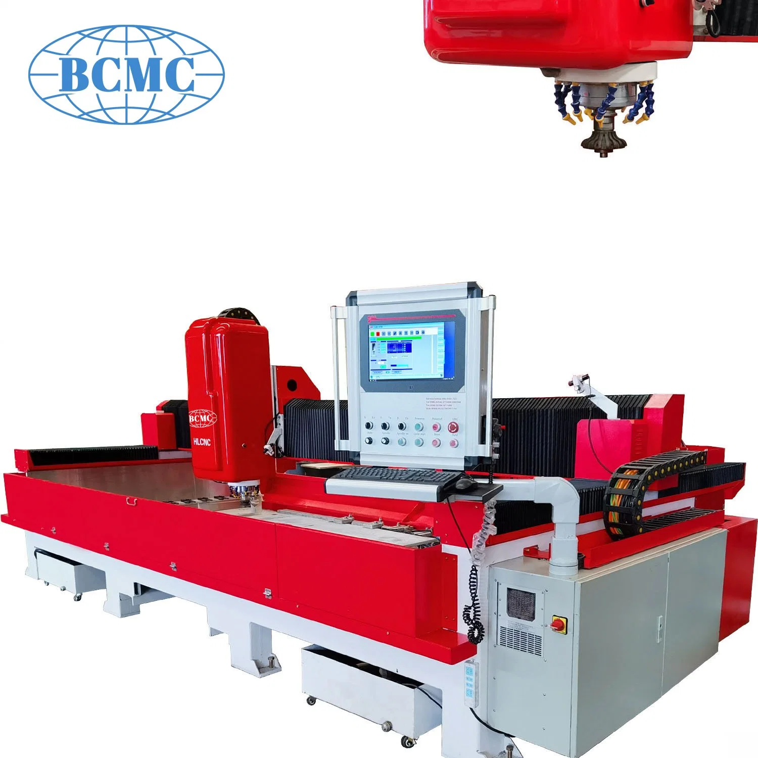 Bcmc Esa Bridge 3 Axis Granit Marmor Fliesen Steinglas Boden Countertop Sink Hole Processing Maschine mit Schneiden Polieren Funktion CE-Zertifikat