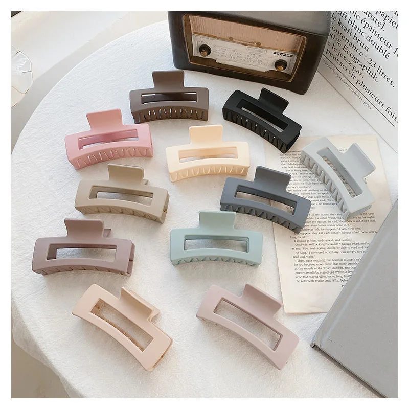 Wholesale/Supplier Elegant Matte Face Rectangular Back Head Hair Clip Hair Clip Simple Wind Hair Accessories