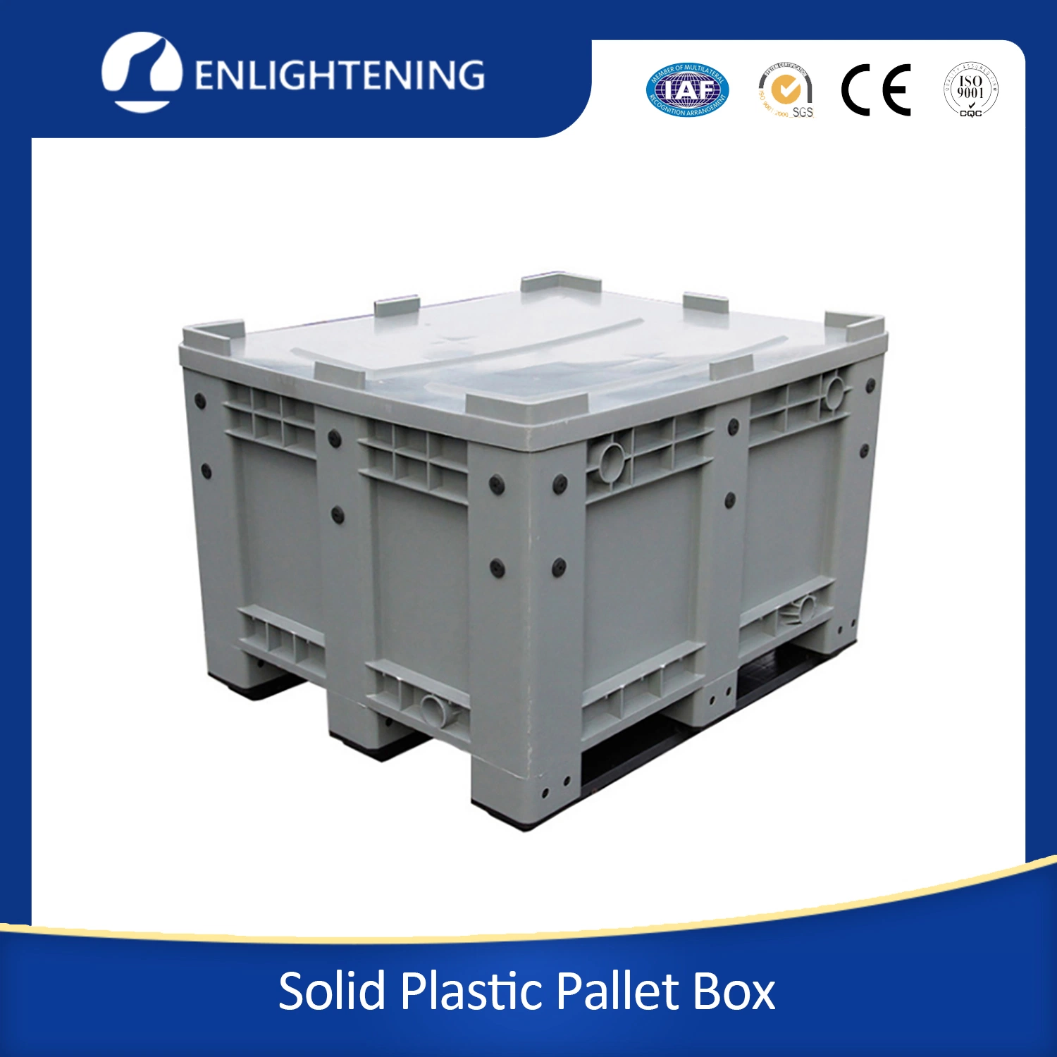 High quality/High cost performance  Solid Plastic Pallet Box Cargo Storage Equipment