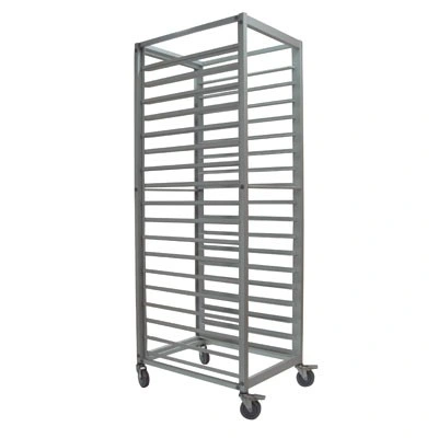 32 Trays Bakery Stainless Steel Cooling Rack Trolley Rotary Oven Rack Bakeware Cart Pan Rack