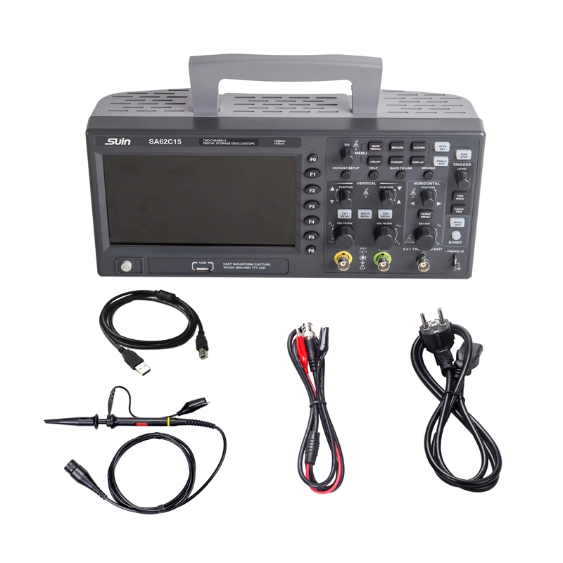 2 Channel SA62D15/SA62D10/SA62c15/SA62c10 Auto 220V Oscilloscope with USB Interface