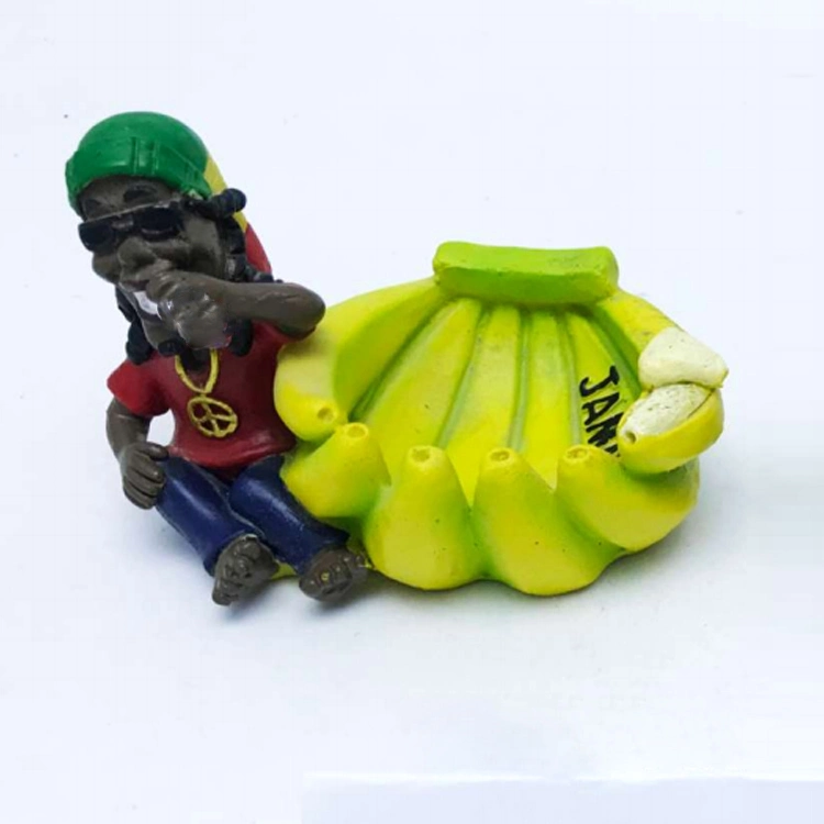 Handicrafts Custom Cigar Ashtray Rasta Jamaica Souvenir Resin Ashtray