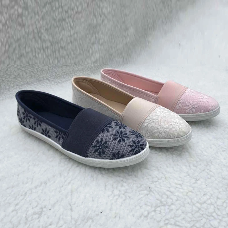 Fashion Summer Beach Elasticated Lady Yarn-Dyed Casual Shoes