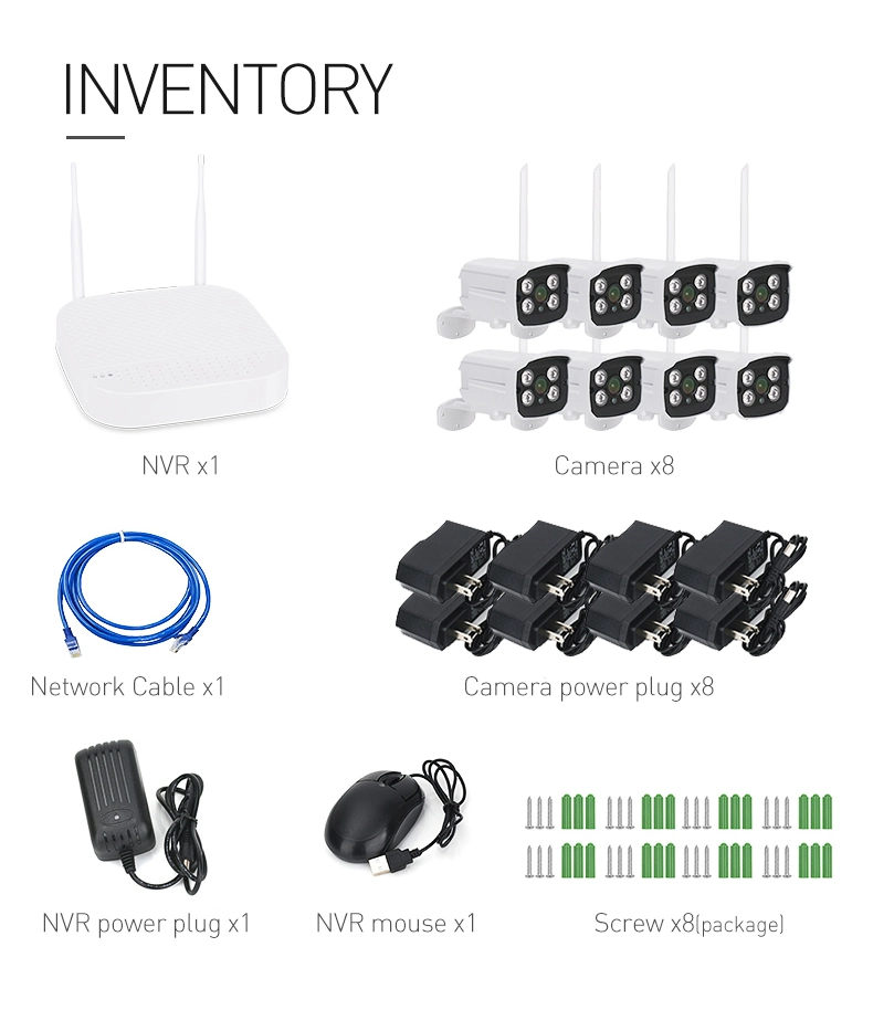 Комплект беспроводных сетевых видеорегистраторов Tuya Plug and Play для беспроводных WiFi CCTV камер Оптовая торговля на складе
