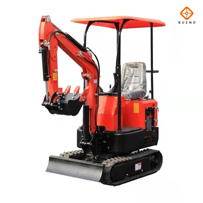 Bueno 1.0 Ton Chinese Crawler Digging Equipment Mini Excavator with CE