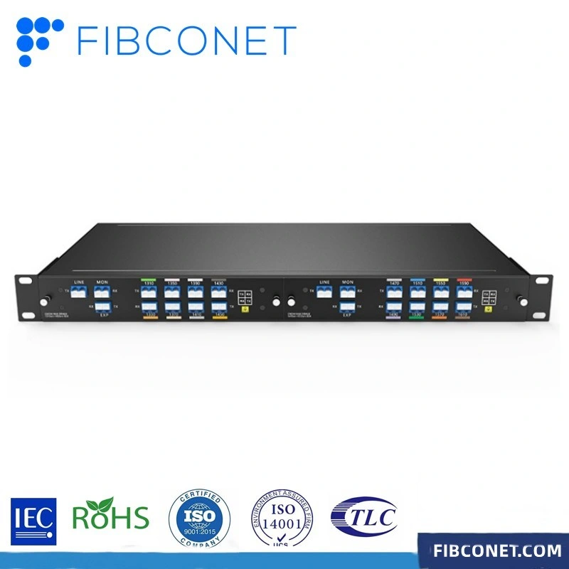 FTTH 8CH 1470-1610nm CWDM MUX Demux LC UPC Lgx Box وحدة CWDM البصرية من الألياف