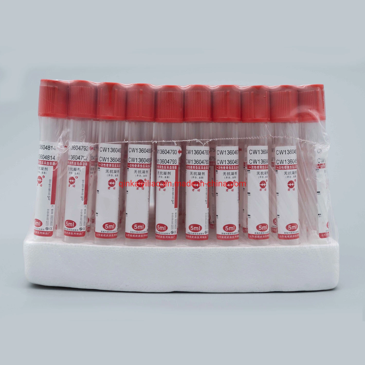 Disposable Plain Vacuum Blood Collection Tube