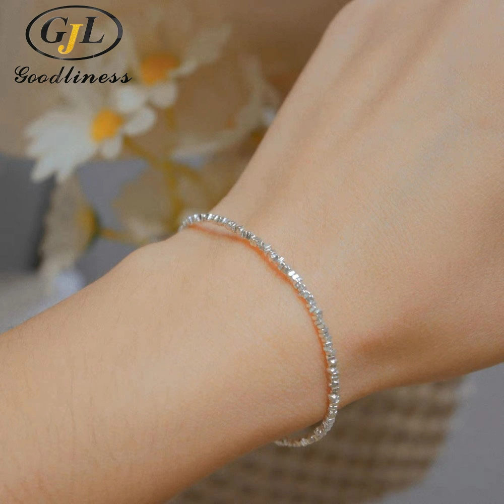 Fashion Sterling Silver Bamboo Joint Bracelets Bangles Silver Jewelry