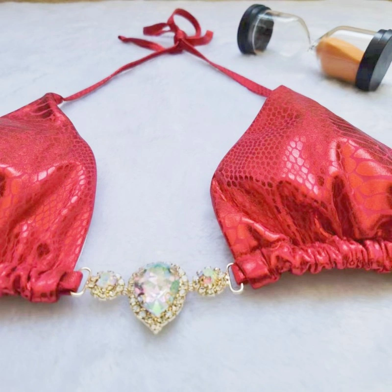 Cocodrilo metálica de dos piezas Conjunto Bikini Triángulo traje de baño moda trajes de baño