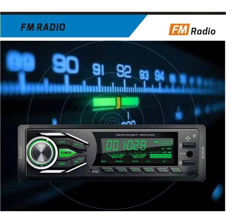 Bluetooth audio del coche un transmisor de radio de Auto DIN coche reproductor de MP3