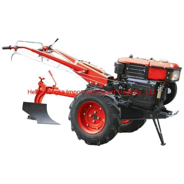 Diesel Cultivator Motocultor Two Wheel Mini Tiller 18 HP Walking Tractor