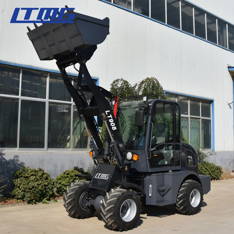 Ltmg Compact Loader Mini Loader 800kg 1ton 1.5ton 2ton Bucket Loaders Wheel Loader with Joystick