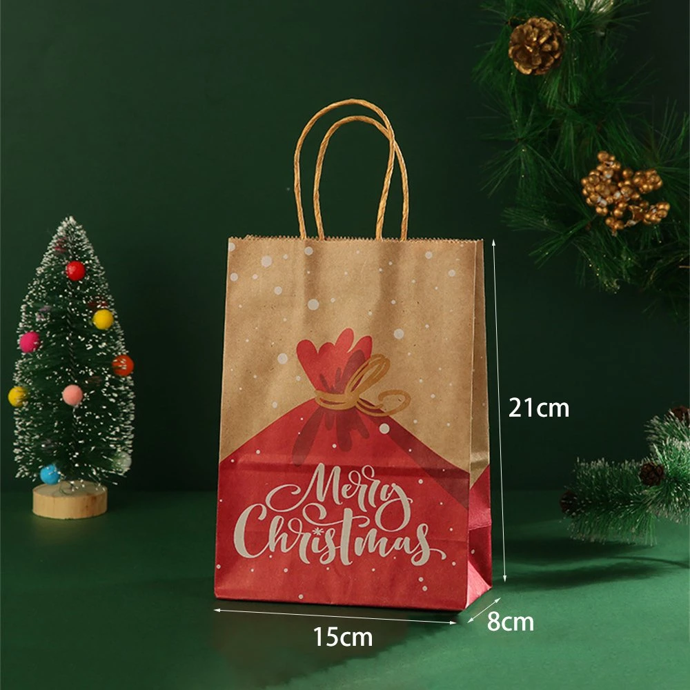 Tote Bag New Year Marry Christmas Bags Gift Packaging Candy Cookies Santa Claus Supplies Handmade Kids Happy Party Favors Handbags