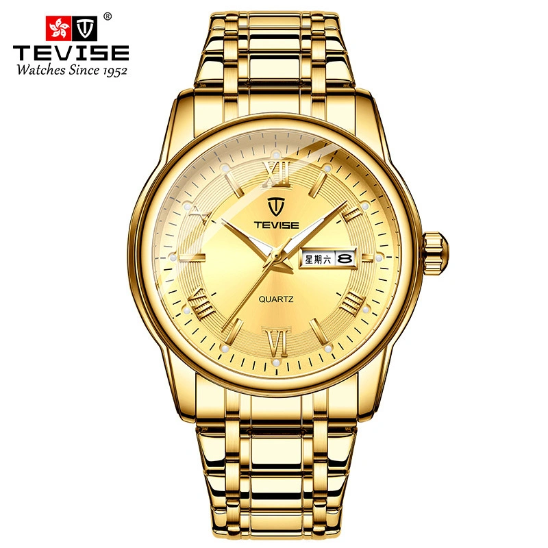 Tevise Business Chronograph Relojes Reloj mecánico completo para hombre