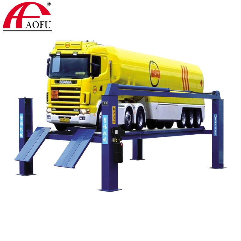 Hydraulic 4 Post Large Vehicle Lift Car Lift 8t, 10t, 12t, 15t