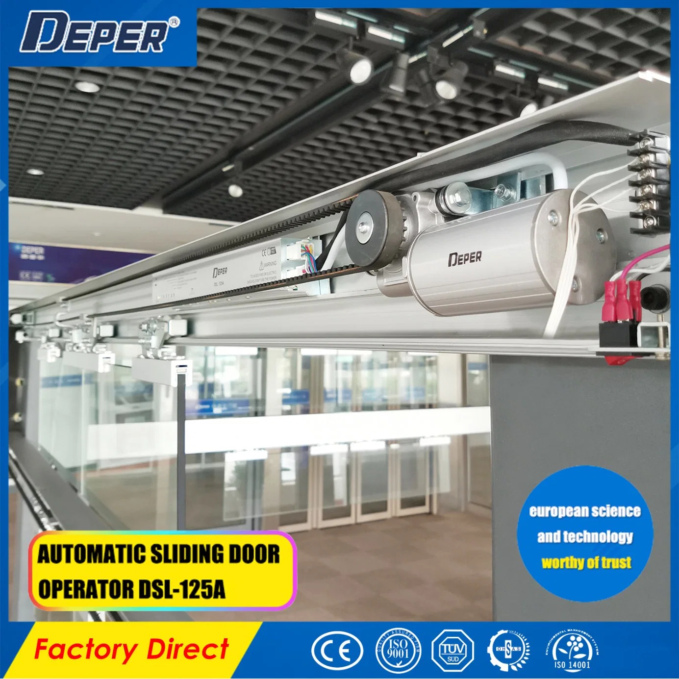 Hot Sale Aluminum Electric Sliding Door Automatic Operation Sliding Door for Building Entrance