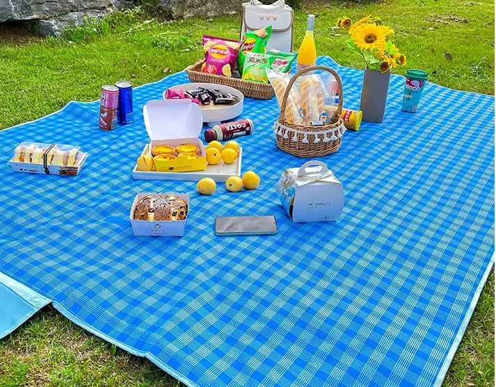 Anti-Wet Sand-Free Beach Skin-Friendly 600d Oxford Cloth Portable Camping Outdoor Multi-Style Waterproof Folding Picnic Mat