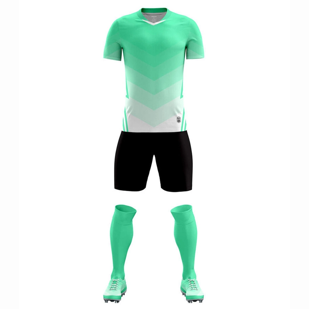 2022 Sublimation Football Jersey Bulk conjunto completo uniformes de futebol da equipa Os kits usam uma camisa personalizada de novo modelo