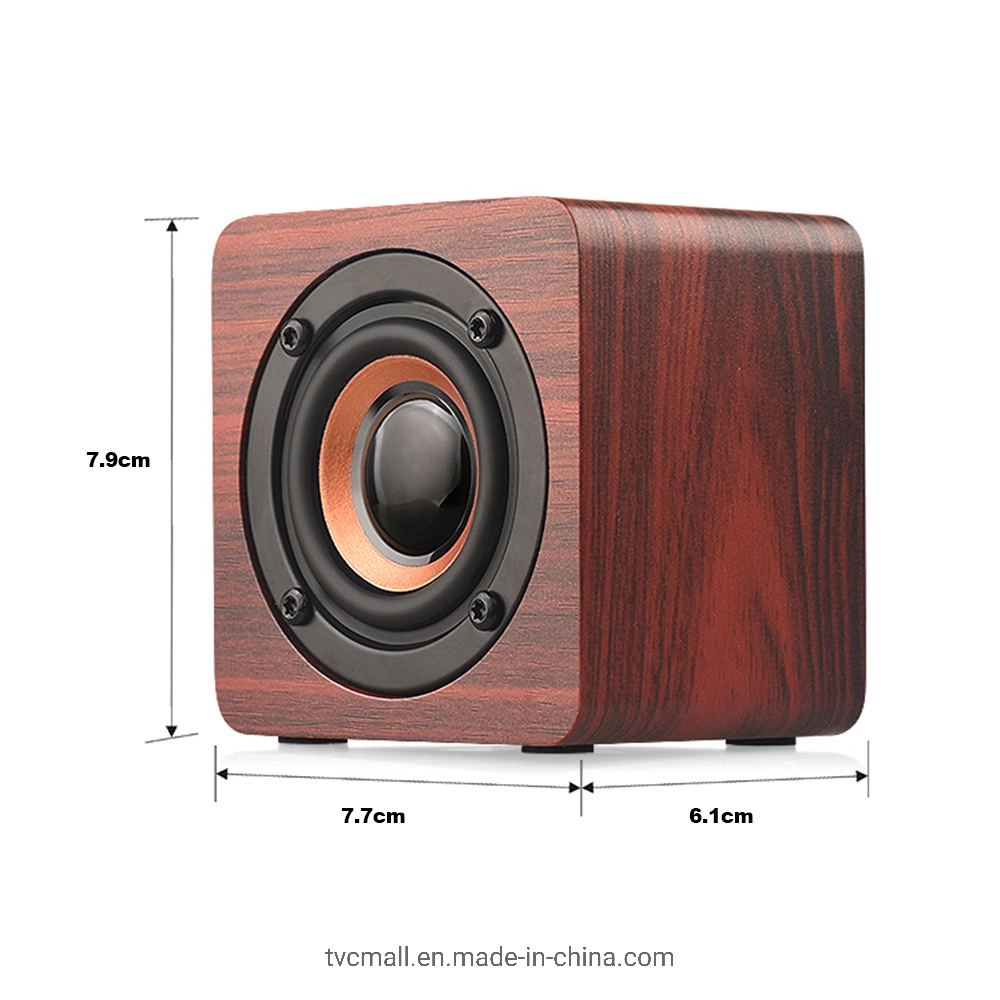 Q1 Retro Portable Bluetooth Wireless Speaker Music Player HiFi Subwoofer Soundbox - Brown