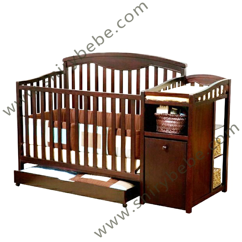 Современной деревянной кровати малыша изменение в таблице Combo цена для продажи