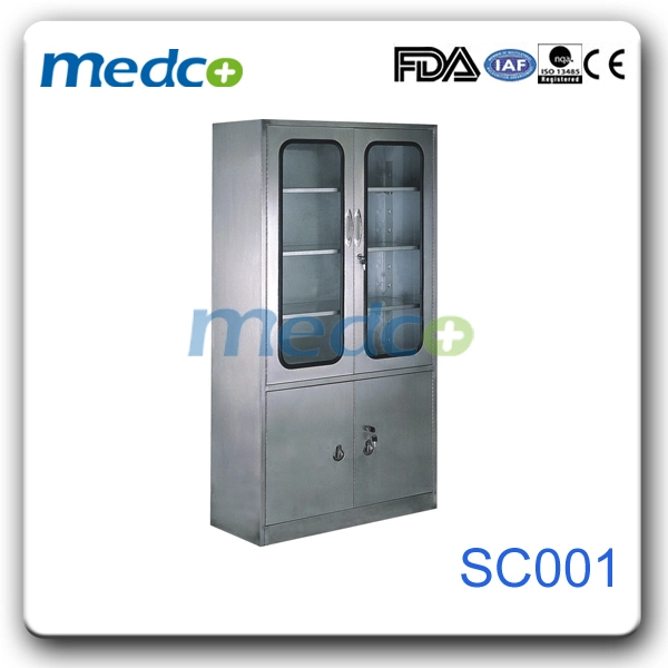 Multifunctional Multilevel Ss Metal Storagecupboard Cabinet for Hospital