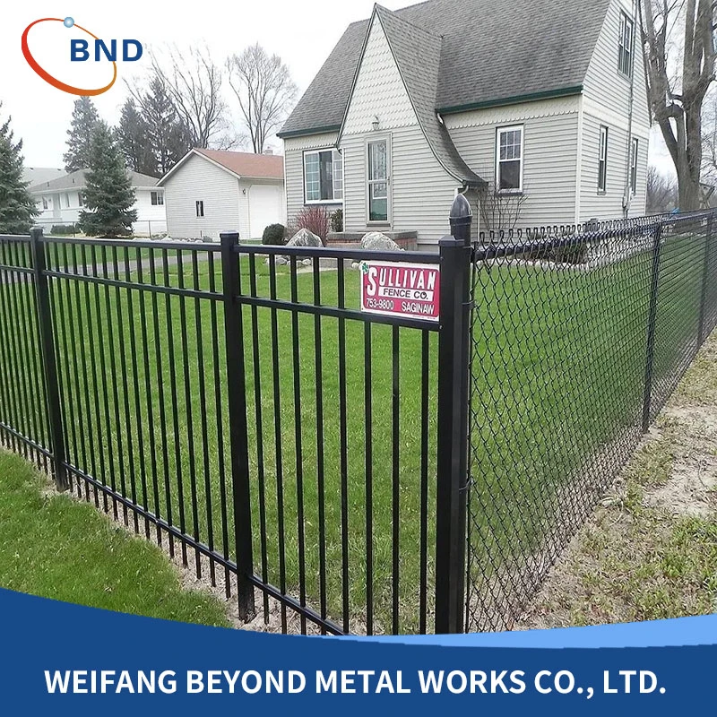 Factory Welded Steel Picket Spear Top Wrought Iron Fence Wire Mesh Fence