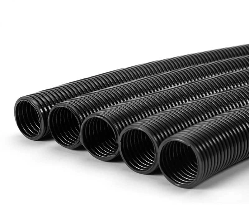 25 mm de diamètre de la conduite souple pliable en carton ondulé conduit en PVC noir non métallique conduit souple étanche aux liquides