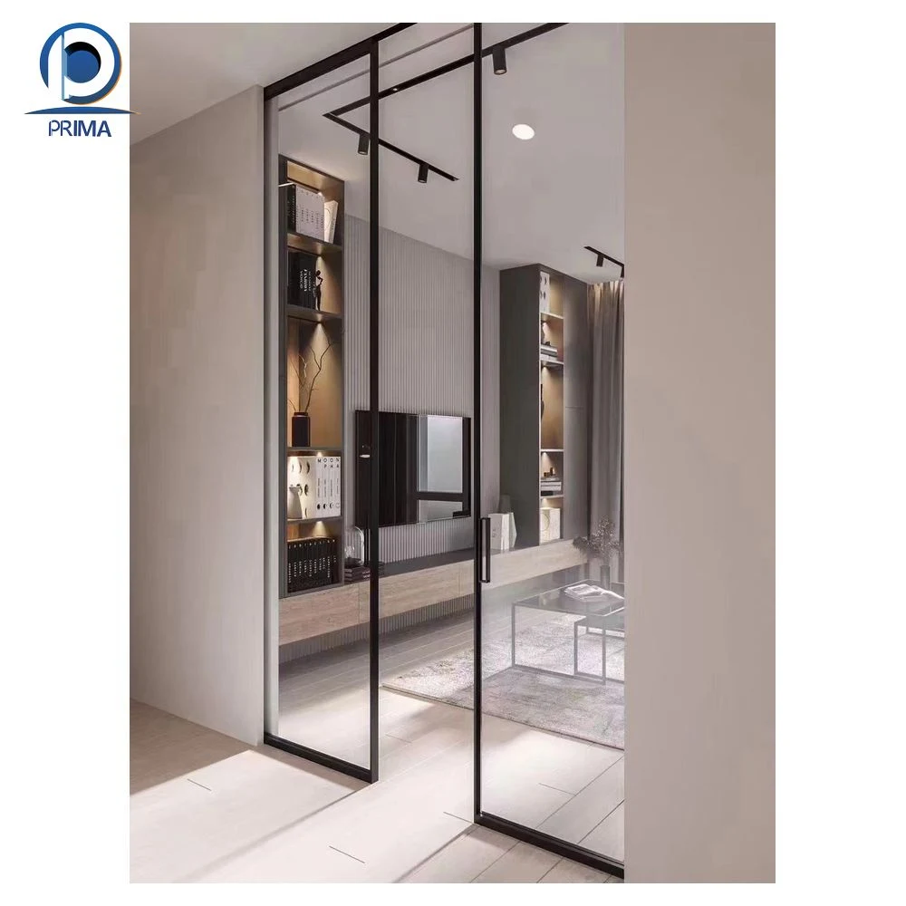 Aluminum Sliding Flush Glass Sliding Door Interior System