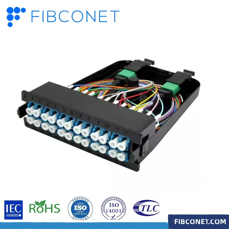 FTTH Optical OS2/Om3/Om4 12/24/36 Fiber Optic MTP MPO LC Cassette Module