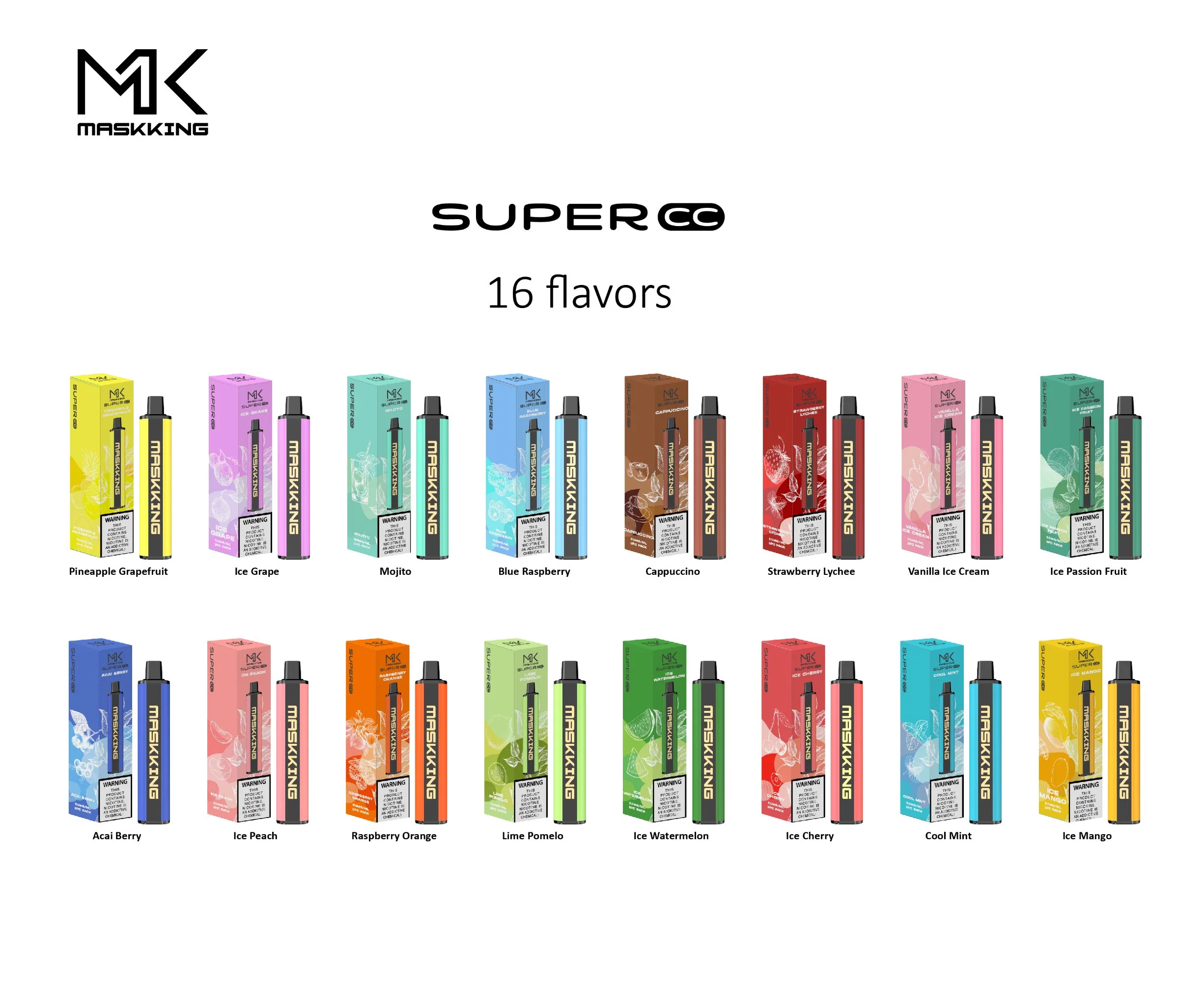 Mayorista/Proveedor de la fábrica de Vape|Maskking Super Cc|Venta caliente en todo el mundo|2500 inhalaciones