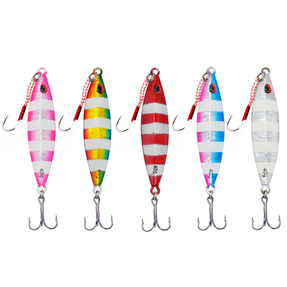 7.5cm/40g Luminous Iron Plate Lead Fish Luya Fishing Lure