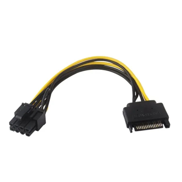 SATA Power Cable SATA15 Pin to 8pin (6+2) PCI Express Graphics Video SATA Cable