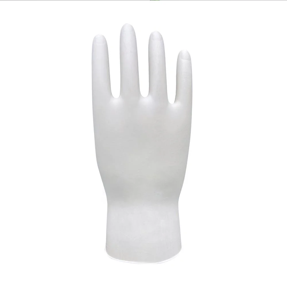 Guantes de nitrilo blanco de alta elastina suave de tacto de vinilo Guantes desechables para exámenes