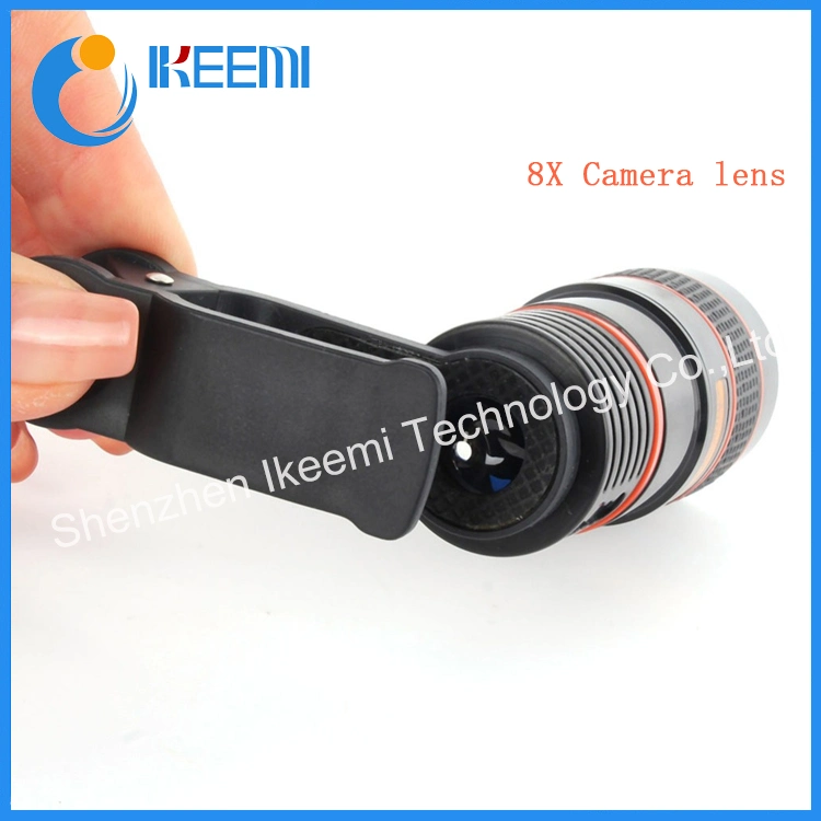 Universal 8X Optical Zoom Portable Mobile Phone Telescope Camera Lens with Clip for Smart Phone