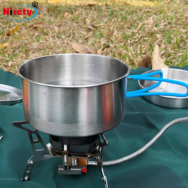 Four-Piece Outdoor Portable Heat-Degradable Camping Cookware Set