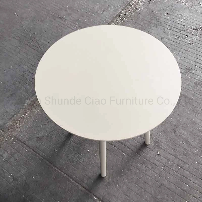 Modern Aluminum Furniture White Round End Side Coffee Table