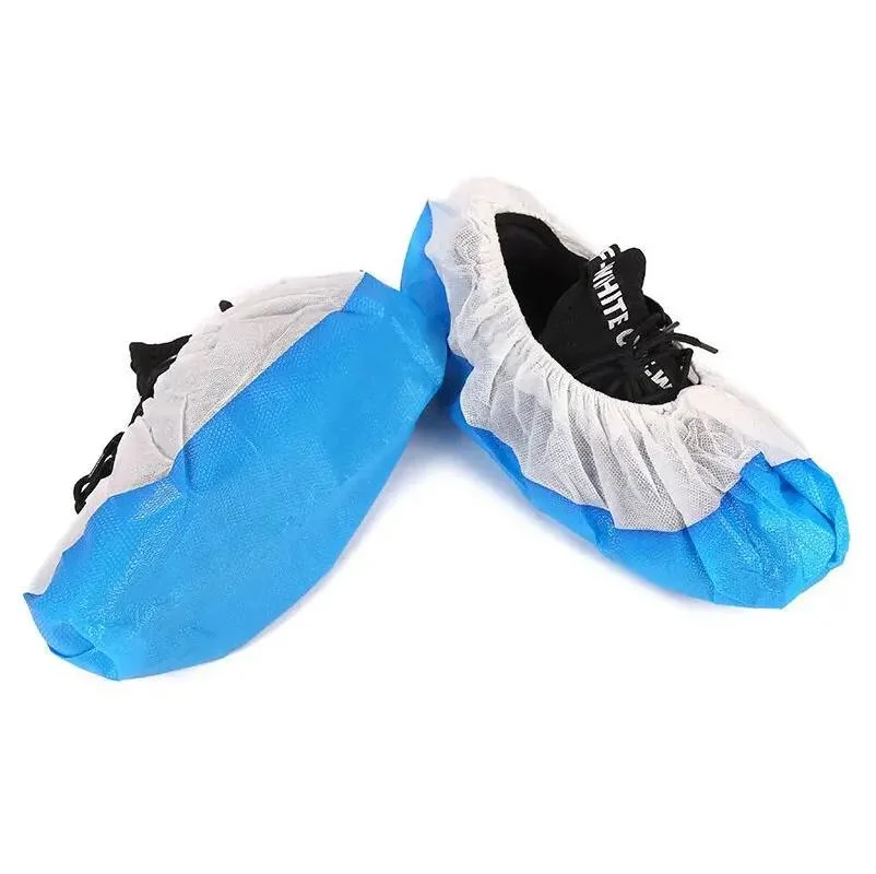 Cubierta impermeable para calzado Hospital/Laboratorio Use Zapato PP+CPE azul y blanco Cubierta