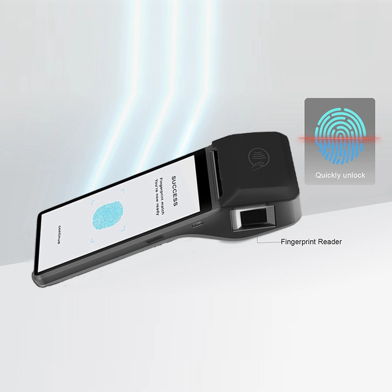 Handheld POS Terminal with Fingerprint Barcode Scanner NFC Card Reader for Restaurant (Z300)