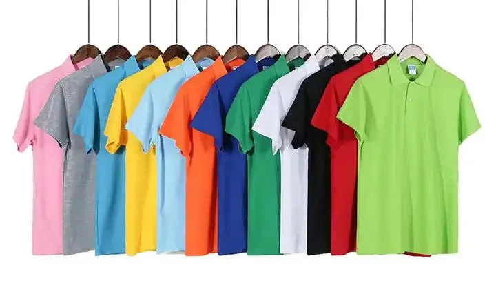 OEM180g Poloshirts Knopfverschluss Ärmel mit Kragen Polo Golf Design