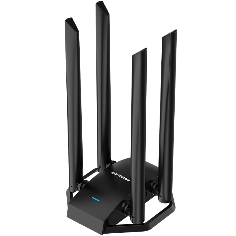 1300Mbps Dual-Band Driver-Free High Gain Wireless Adapter Network Card