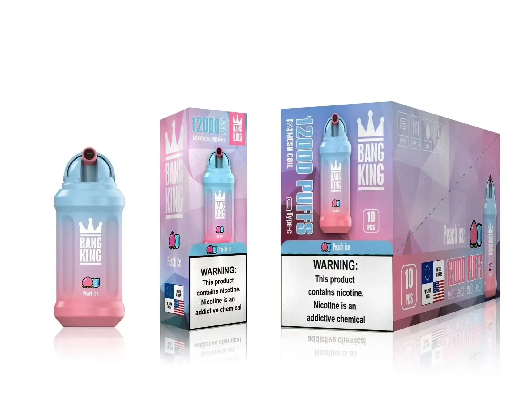 New Popular Bang King Vape 12000 Puffs 12K Rechargeable Vapes