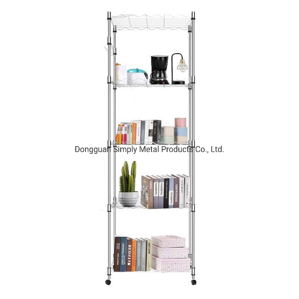 5-Wire Shelving Metal Storage Rack Adjustable Shelves with Simply Life