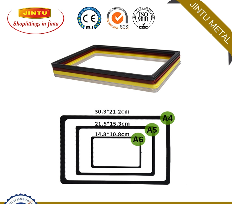 Plastic Customized Floor Standing Sign Holdersa3 A4 A5 Pop Stand Frame for Retail Promotion