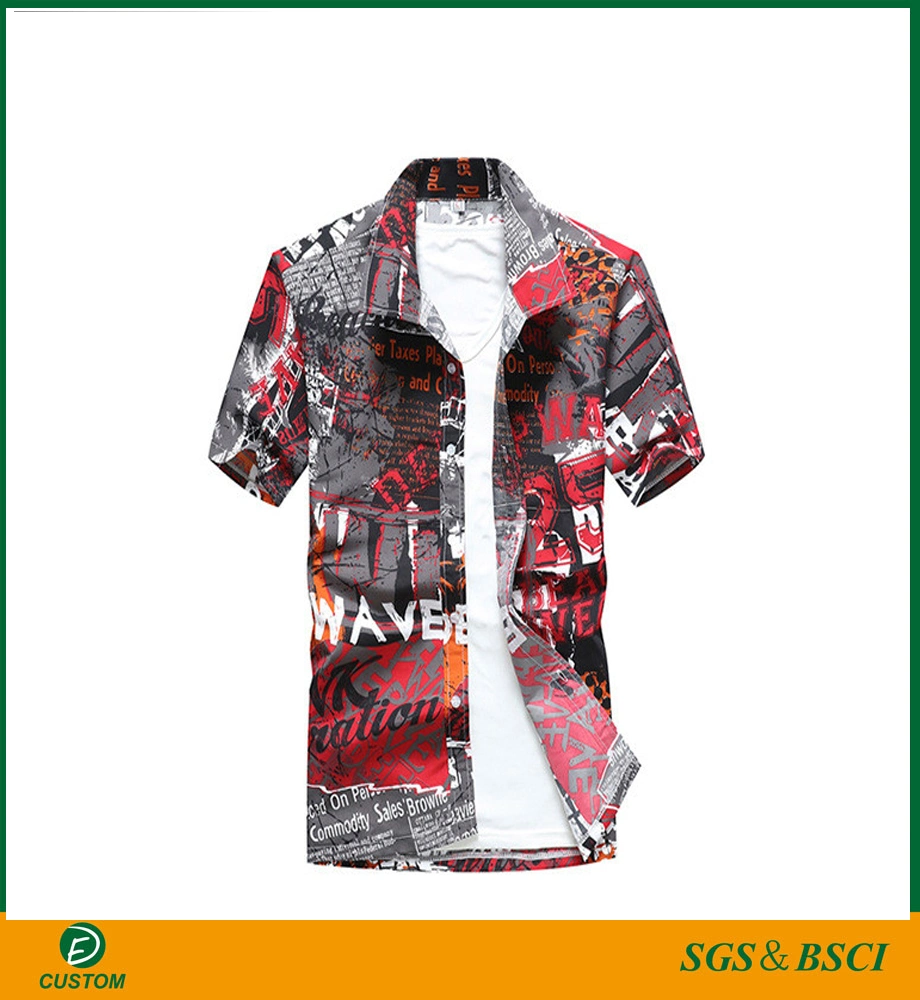 China Factory Full Printing Casual Shirts mit wettbewerbsfähigen Preis