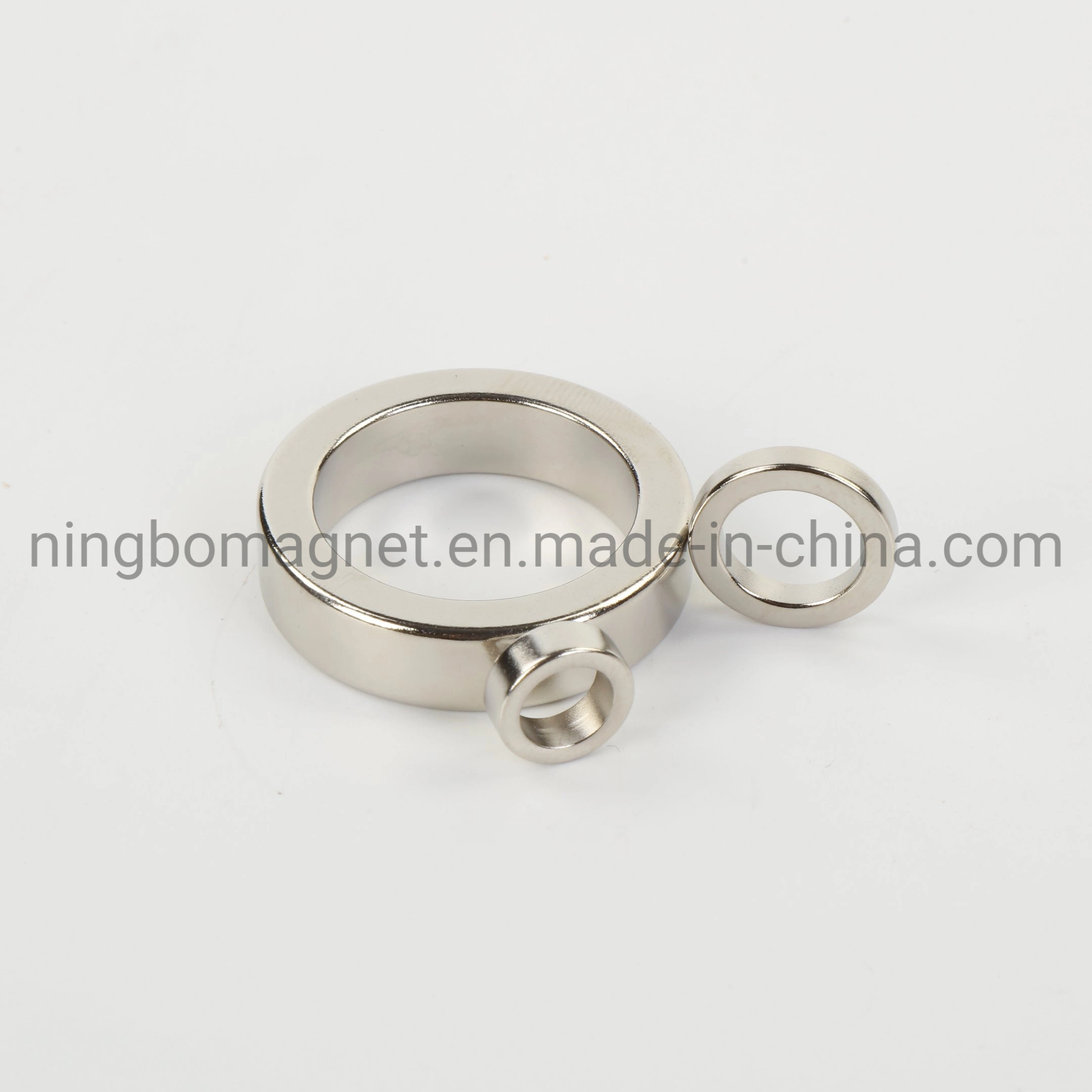 High quality/High cost performance Super Strong Rare Earth Permanent Nickel Coating N42 Ring NdFeB Magnet with Hole for Industrial