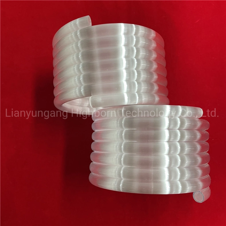 High Purity Customized Heat Resistance Opaque Milky White 7 Coils Spiral Quartz Glass Tube for Heating