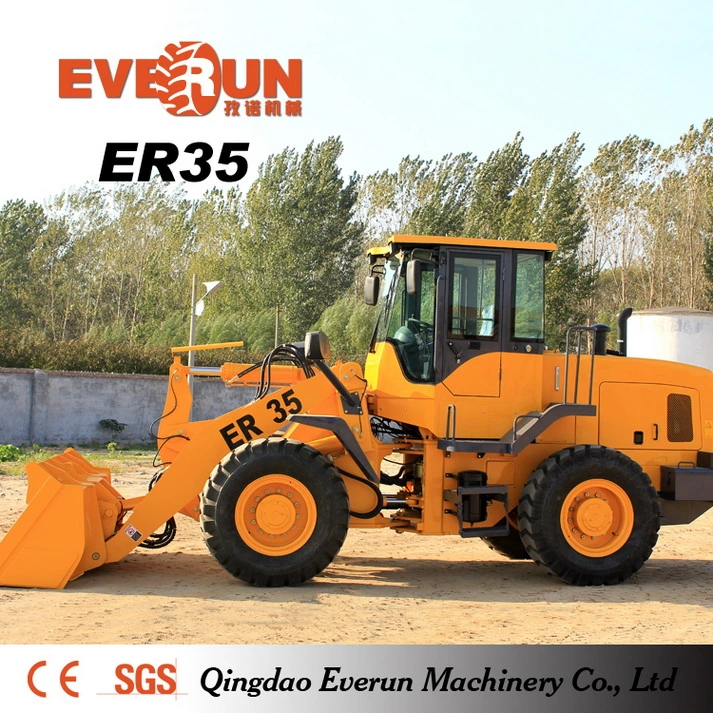 Qingdao Everun 3.0 Ton Wheel Loader with Adjustable Pallet Forks for Sale