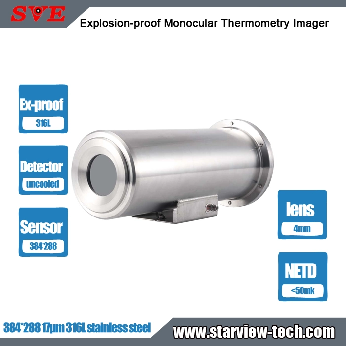 316 Stainless Steel 384*288 Explosion-Proof Monocular Thermometry Imager Camera